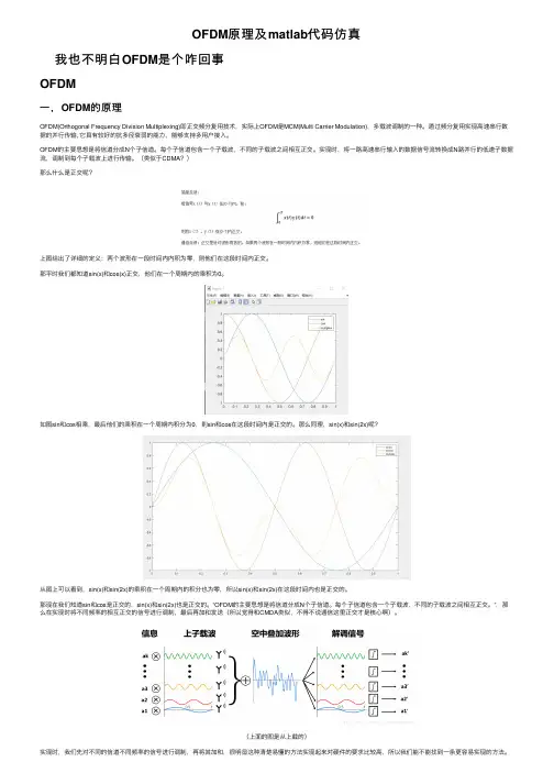 OFDM原理及matlab代码仿真