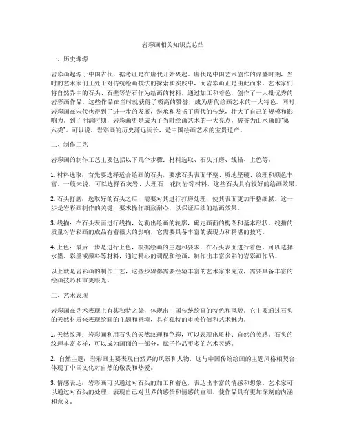 岩彩画相关知识点总结