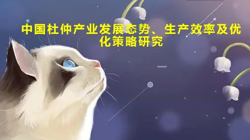 中国杜仲产业发展态势、生产效率及优化策略研究