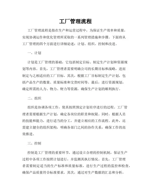 工厂管理流程