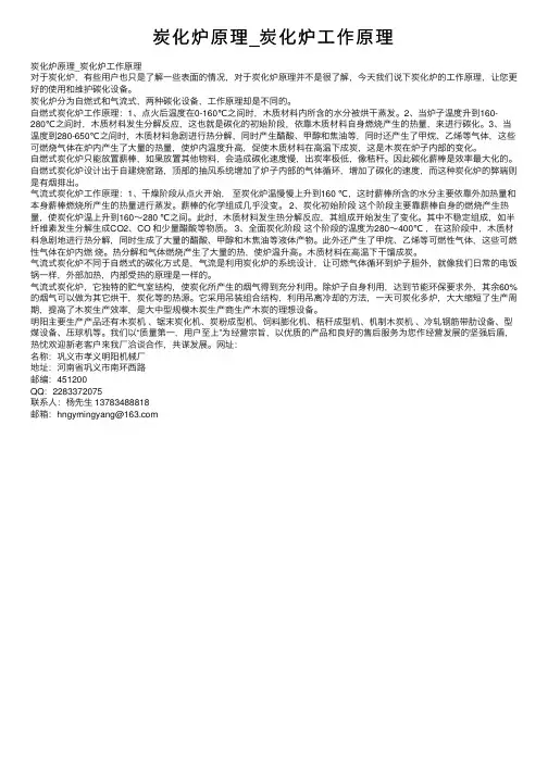 炭化炉原理_炭化炉工作原理