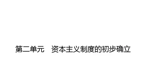 世界近代史第二单元资本主义制度的初步确立课件+2025年山西省中考历史一轮复习