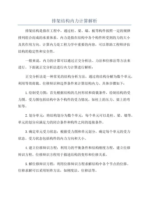 排架结构内力计算解析