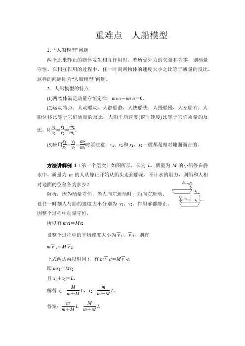 高中物理 人船模型 易懂