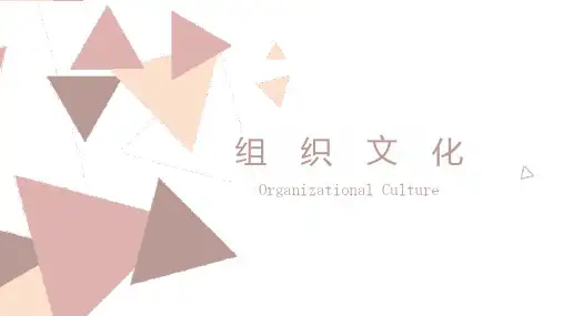 组织行为学组织文化ppt