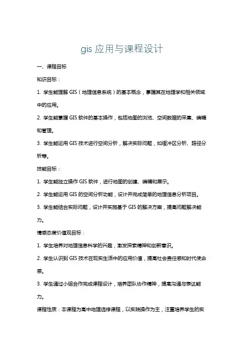 gis应用与课程设计