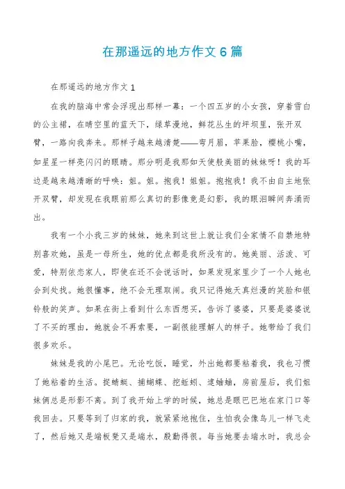 在那遥远的地方作文6篇