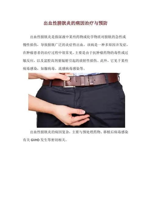 出血性膀胱炎的病因治疗与预防