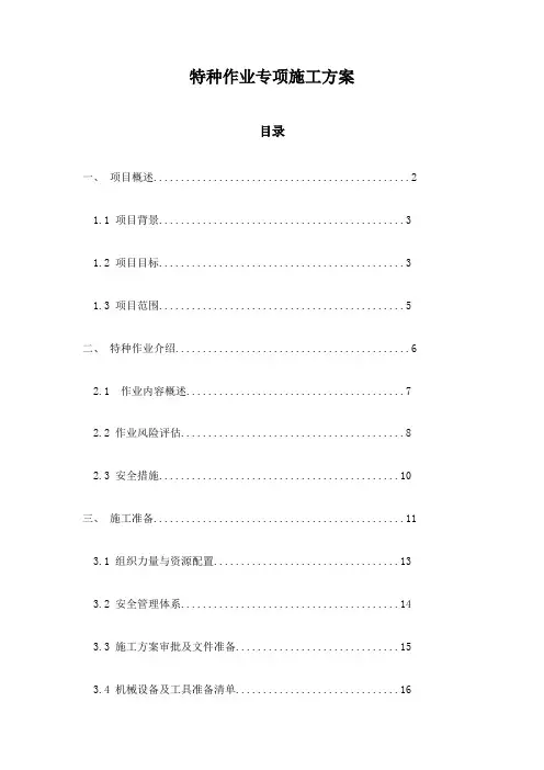 特种作业专项施工方案