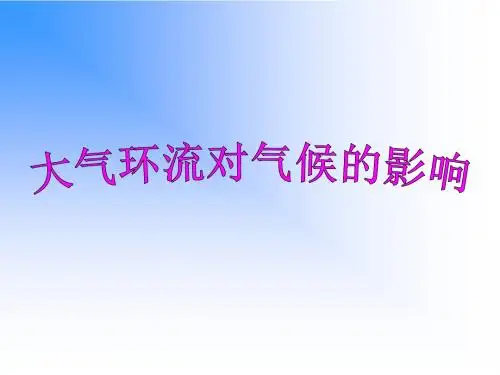 大气环流对气候的影响课件.