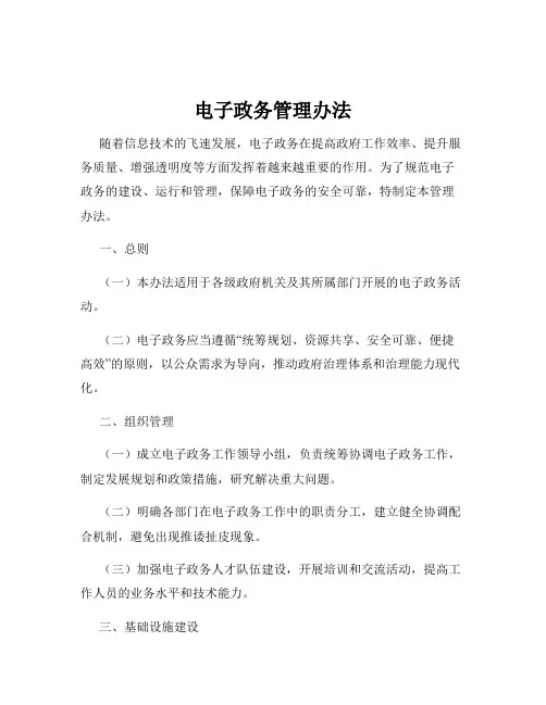 电子政务管理办法