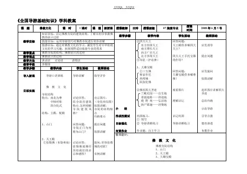 全国导游基础知识学科教案