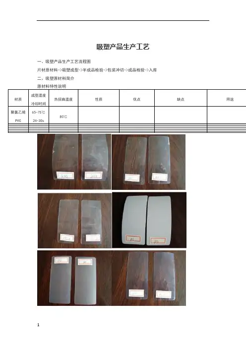 吸塑的生产工艺(详细版)