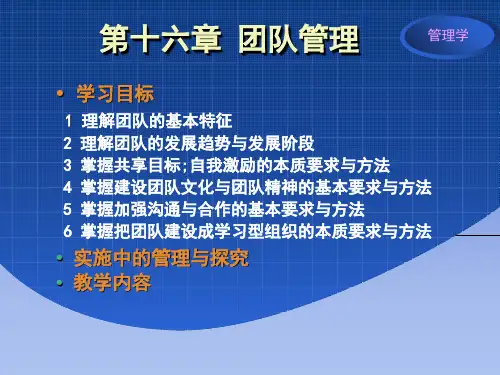 团队管理PPT课件教案