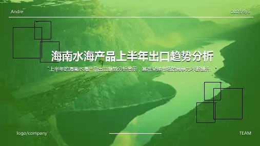 2023年上半年海南水海产品外贸出口情况分析模板