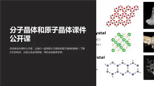 分子晶体和原子晶体课件公开课