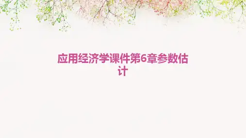 应用经济学课件第6章参数估计