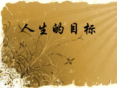 人生的目标 ppt课件
