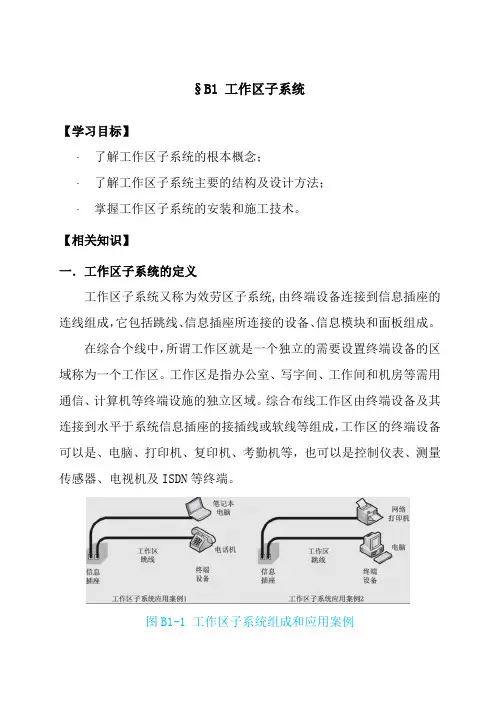 大数据技术与应用专业《B1工作区子系统》