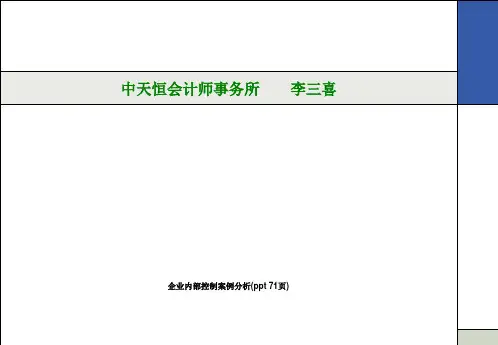 企业内部控制案例分析(ppt 71页)