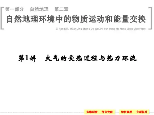 大气的受热过程及热力环流