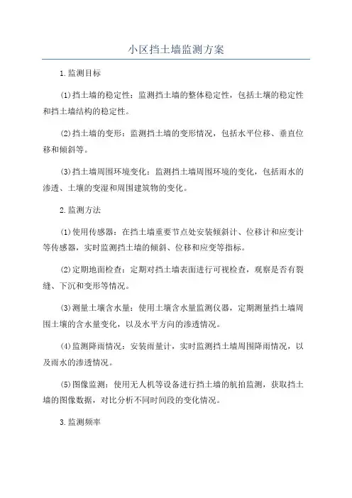 小区挡土墙监测方案