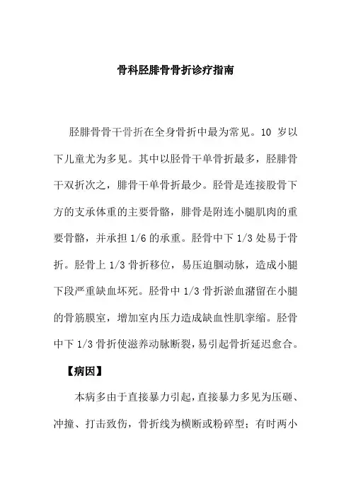 骨科胫腓骨骨折诊疗指南