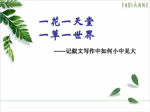 写作指导：记叙文中如何以小见大