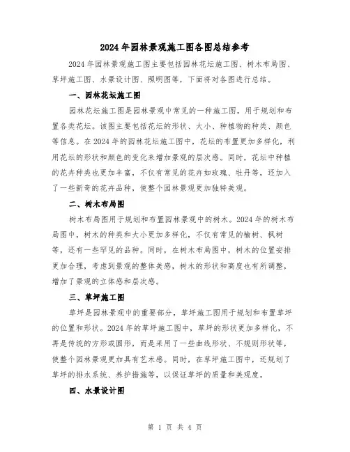 2024年园林景观施工图各图总结参考(2篇)