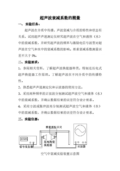 北京交通大学超声波衰减系数测量