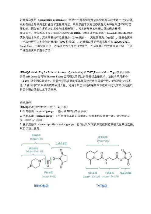 简述定量蛋白质组学技术