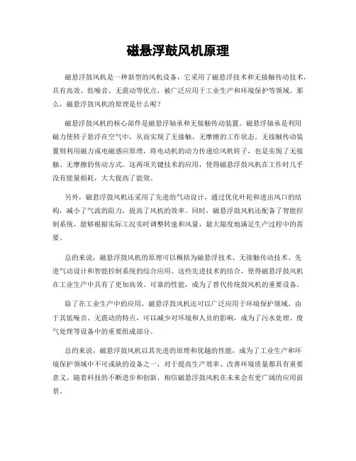 磁悬浮鼓风机原理