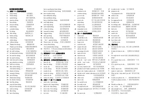 初中英语动词短语固定搭配知识点专题训练