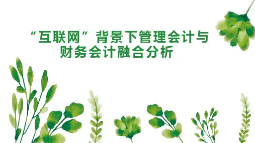 “互联网”背景下管理会计与财务会计融合分析