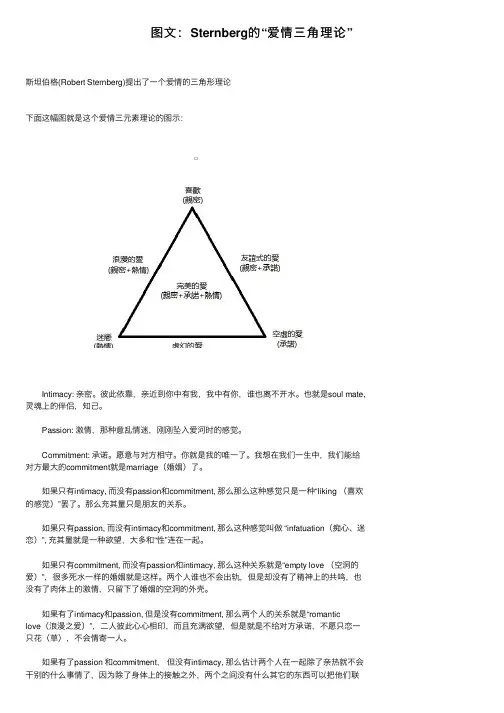 图文：Sternberg的“爱情三角理论”