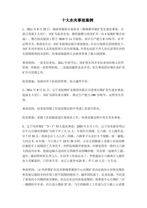 水灾案例十大