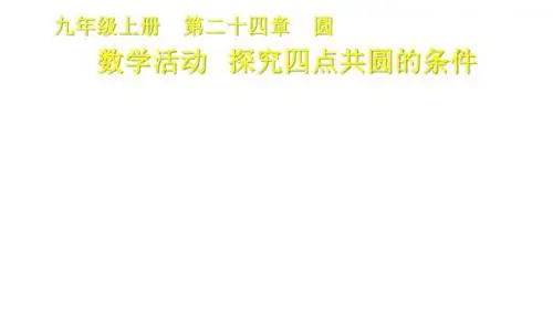 《数学活动(探究四点共圆的条件)》教学PPT课件(九年级上册)