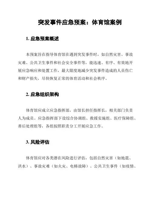 突发事件应急预案：体育馆案例