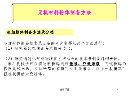无机材料粉体制备方法