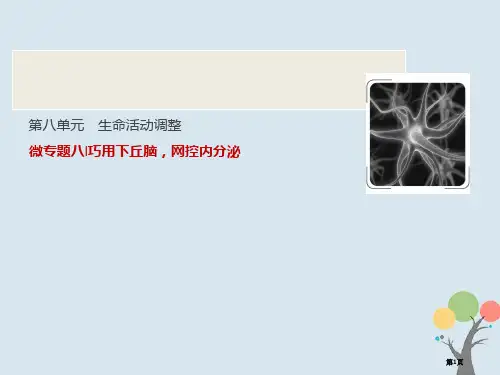 高考生物复习第八单元生命活动的调节微专题八巧用下丘脑网控内分泌全国公开课一等奖百校联赛示范课赛课特等