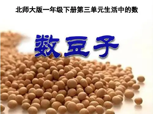 最新北师大版一年级数学下册《数豆子——》精品教学课件