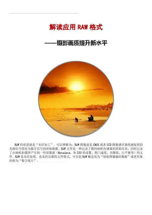 解读应用RAW格式