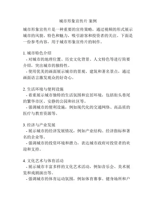 城市形象宣传片 案例