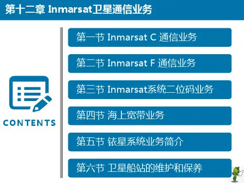 《GMDSS综合业务》教学课件—12Inmarsat卫星通信业务