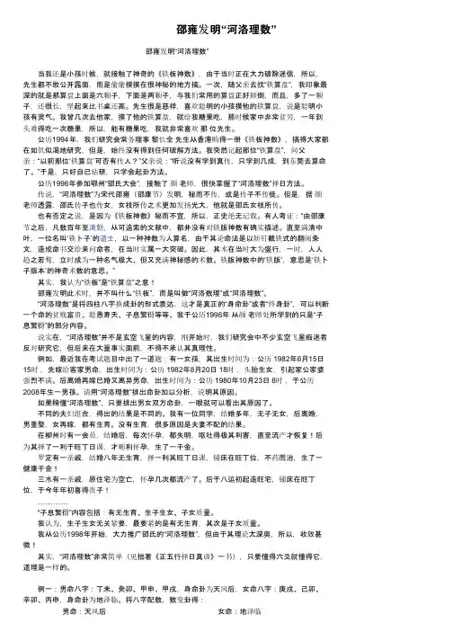 邵雍发明“河洛理数”