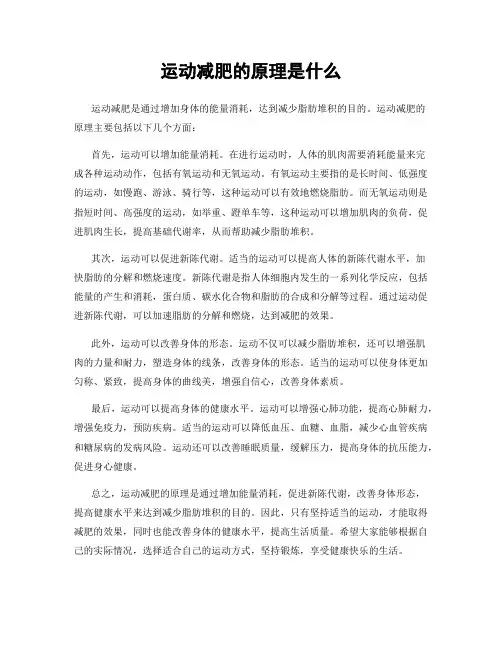 运动减肥的原理是什么