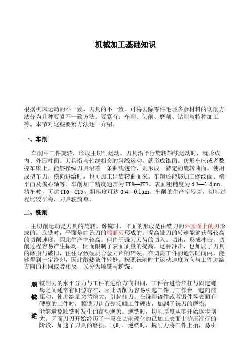 机械加工基础知识