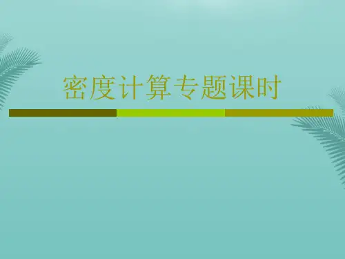 密度计算专题课时.2021优秀PPT