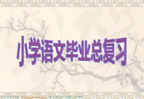 【语文课件】小学语文毕业总复习ppt课件