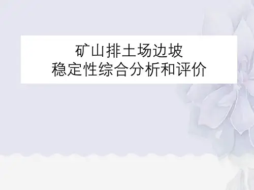 矿山排土场边坡稳定性综合分析与评价
